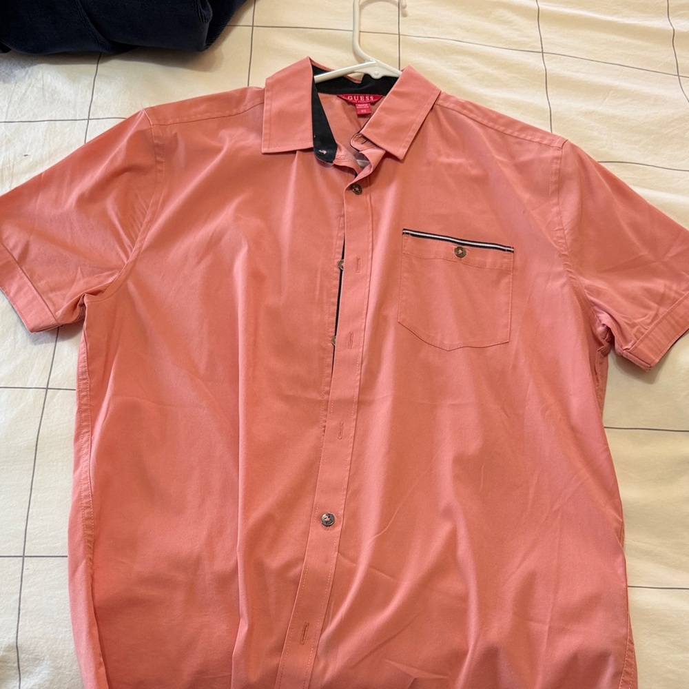Guess Men's Salmon Button-Down Shirt